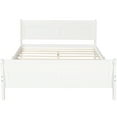 thumbnail image 3 of Hommoo Full Size Platform Bed Frame with Wood Headboard and Footboard, Wooden Slat Support, White, 3 of 6