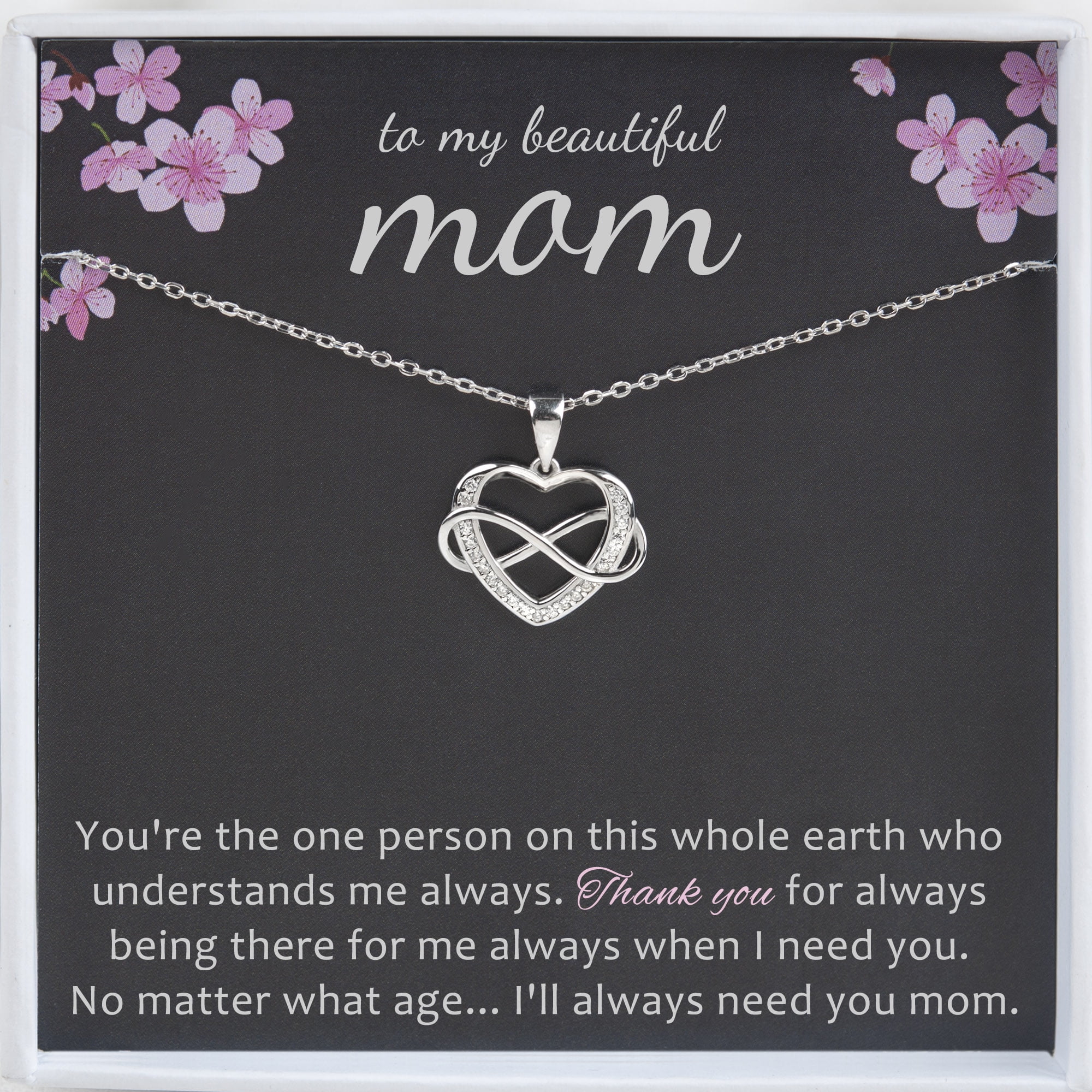 TO Mom Lettering Stainless Steel Pendant Necklace Heart Chain Mother's Day Gift TO Mom Lettering Stainless Steel Pendant Necklace Heart Chain Mother's Day Gift