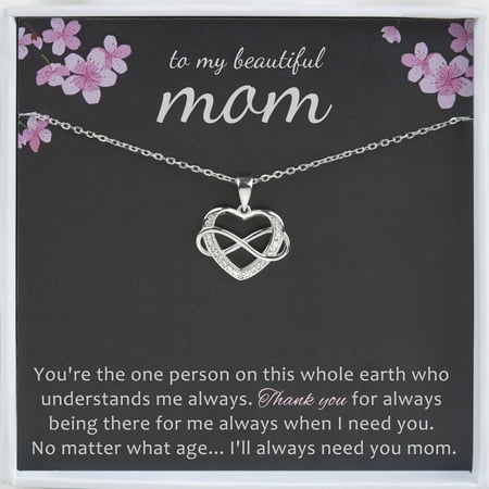 Anavia Mom Necklace 925 Sterling Silver for Birthday, Thank You Mom Gift, To my beautiful Mom Mother's Day Gift