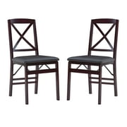Linon Triena X Back Folding Chair, Set of 2
