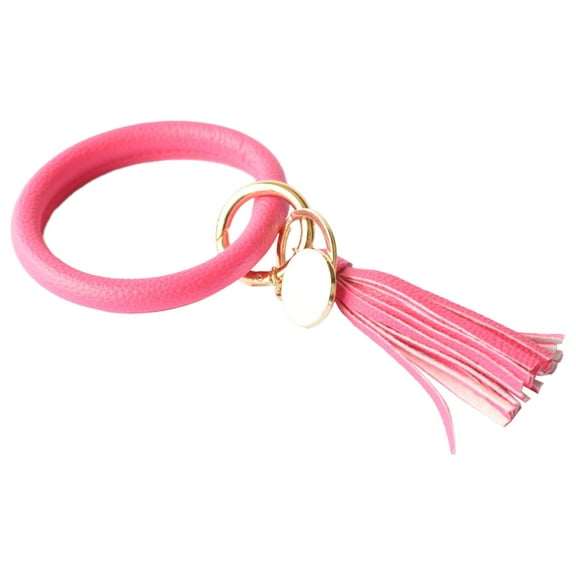 Pure Leather Tassel Pendant Bracelet Keychain for Women Stylish Durable Accessory Idea Handmade Fashion Jewelry