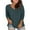 Green, variant on Women's Long Sleeve T-Shirt WCJM Women Blending Shirts Green Fashion Plus Size Women's Solid Color V-Neck 3/4 Sleeve Blouse