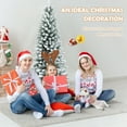 thumbnail image 4 of Patiojoy 6.5FT Slim Snow-Flocked Christmas Tre Hinged Pencil Tree W/ 829 Branch Tips Premium PE & PVC, 4 of 10