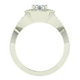thumbnail image 4 of Engagement Rings for Women Round Brilliant Halo Rings GIA certified Criss-Cross Shank 14K White Gold 1.25 carat, 4 of 6