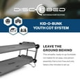 thumbnail image 3 of Disc-O-Bed Youth Double Cot Kid-O-Bunk, Storage Organizers & Carry Bag, Grey, 3 of 11