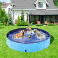 thumbnail image 6 of Alden Design Foldable Indoor/Outdoor Pet Swimming Pool, Bath Tub, Wading Pool for Dogs and Cat, Blue, XXXL, 71", 6 of 8