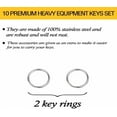 thumbnail image 3 of 10 Heavy Construction Equipment Keys Master Set, Replacement Ignition Key Fits Cat Caterpillar Case Jd John Deere Kubota Komatsu Hyster Yanmar Daewoo Takeuchi Ford New Holland Volvo JCB, 3 of 3
