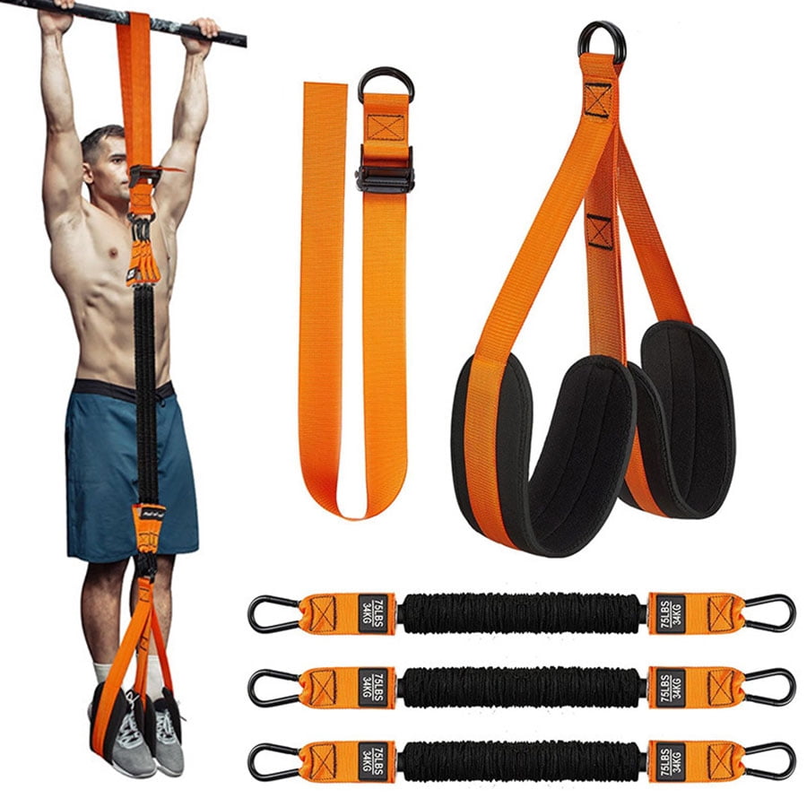 YA YATECH 5 Pack Pull Up Assist Bands Set, Adjustable 225 lbs Heavy Duty Resistance Bands with Knee Foot Support for Home Gym Strength Training