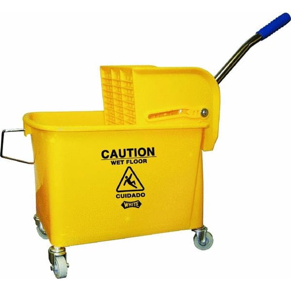 Impact Products Mop Bucket With Wringer HHMB20L - Heavy Duty Plastic, 21 Qt, Yellow