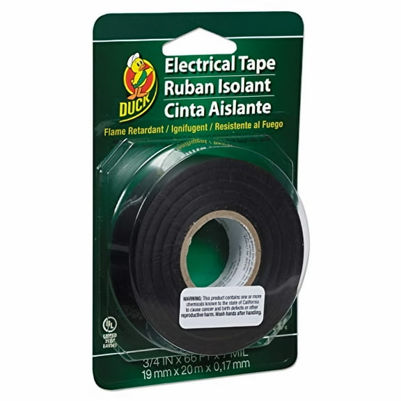 Duck® Vinyl Electrical Tape 3/4 Inch x 66 Feet (Pack of 5)