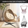 thumbnail image 4 of Ourlova Support de Hamac Robuste pour Chaise C-Stand en Métal 330 Lb Balançoire de Porche Seigneur Fini Résistant aux Intempéries Base Décalée Rotation à 360° pour Balcons Vérandas Patios Terrasses, 4 of 7