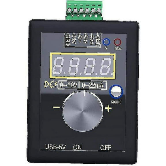 Signal Generator 0-10v/0-4-20ma Current Voltage Simulation Handheld Signal Generator Built-in Lithium Battery For Plc Panel Debugging Black Practical
