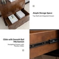 thumbnail image 4 of Tina's Home Modern 2-Drawer Solid Wood End Table with Built-in USB & Power Outlet, Small Space Storage Cabinet for Living Room, Office (Walnut, Set of 2), 4 of 7