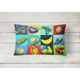 thumbnail image 2 of Carolines Treasures MW1227PW1216 Mixed Fruits and Vegetables Fabric Decorative Pillow  12H x16W multicolor, 2 of 3