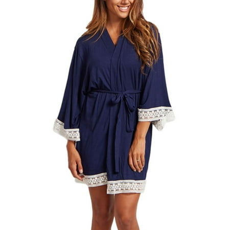 

Women s Lace Up 3/4 Sleeve Maternity Pregnant Nursing Loose Cardigan Pajamas