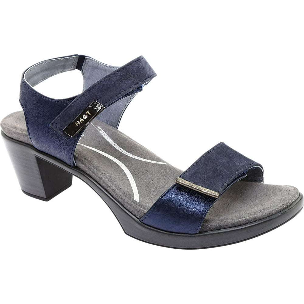 Naot Women's Naot Intact Heeled Sandal Navy Velvet/Polar Leather