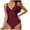 Purple, variant on GYUJNB Womens One Piece Swimsuits Ruched Bathing Suits Strappy V Neck Monokini,S