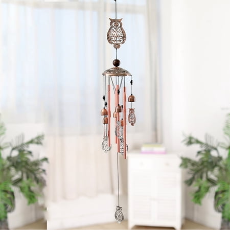 33" Owl Wind Chimes for Home Garden Wind Chime Bells Metal Ornament