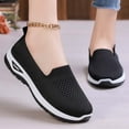 thumbnail image 2 of uvwlwu Women's Large Size Casual Shoes Breathable Mesh Women's Shoes On Lightweight Mom Shoes Soft Soled Versatile Shoes.(Black,8.5), 2 of 8