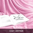 thumbnail image 5 of Homieway Large Pink Bed Blankets,Soft Twin Size Blanket for Sofa Couch, All Season Lightweight Microfiber Fluffy Flannel Fleece Throw Blanket,60" x 80", 5 of 7