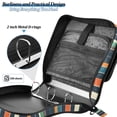 thumbnail image 4 of FORMRS Zipper Binder with Shoulder Strap 2-inch Ring 500 Sheet Capacity File Bag, Navy Blue Stripes, 4 of 5