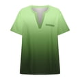 thumbnail image 4 of Cotton Plus Size T Shirt for Women Graphic Loose V Neck Top July 4th Print Short Sleeve L-5X Casual Large Tee (5X-Large, Green 04), 4 of 5