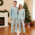 thumbnail image 5 of Family Matching Christmas Pajamas, Christmas Tree Print/Solid Long-Sleeved Tops + Trousers/One-Piece Jumpsuit/Dog Clothes, 5 of 7