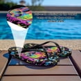 thumbnail image 3 of Chririnla Women's Flip Flop Splash Ink Skull Print Comfortable Casual Beach Thong Sandals with Arch Support Non-Slip Fashion Lightweight Slippers for Vacation Pool, 3 of 7