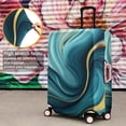 thumbnail image 4 of Teal and Gold Marble Splatter Pattern Luggage Cover Fashion Suitcase Cover Baggage Covers Fit 25-28 Inch Luggage (Go Travel), 4 of 5