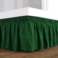 thumbnail image 2 of D.N.G. BEDDINGS 1 Piece Wrap Around Bed Skirt, 8 Inch Deep Pocket, 800 Thread Cotton 100% Egyptian Cotton, California King Size (72" x 84") Inch, Solid Green, 2 of 3