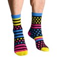 thumbnail image 2 of MSJUHEG Chaussettes pour Femmes, Chaussettes Froncées Femmes, Chaussettes Tube Femmes, Chaussettes Rétro, Chaussettes Rayées Femmes, Chaussettes pour Filles Motif Rayé Coloré Nouveauté Mignon B Taille Unique, 2 of 4