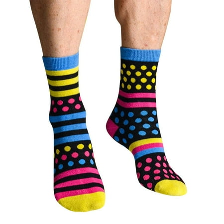 

Fit Socks for Women Print Socks For Women Girls Dots Striped Print Colorful Pattern Novelty Cute Heel Toe Socks