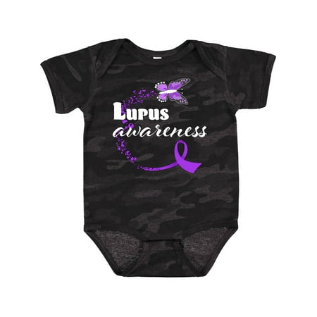 

Inktastic Lupus Awareness butterfly ribbon Gift Baby Boy or Baby Girl Bodysuit