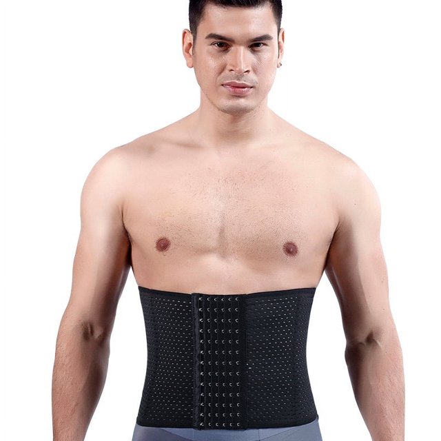 Cinturón abdominal para hombre, protección de cintura para fitness, reducción de barriga cervecera, cinturón deportivo ajustado, cinturón ajustado para el cuerpo, ropa interior moldeadora de abdomen