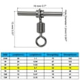 thumbnail image 2 of T-Shape Fishing Swivels 70Lbs Swivels Fishing Tackle 3-Way Cross Line Swivels, 20 Pack, 2 of 6