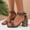Brown, variant on Women's Leopard-Print High-Heel Slide Sandals, Open-Toe Square Heel with Buckle Strap, Stylish Dressy-Casual Summer Footwear Brown 40