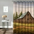 thumbnail image 2 of Shiartex Barn Windmill Field Shower Curtain with Hooks, Cloth Fabric Bathroom Decor Set 100% Polyester Waterproof Shower Curtain for Bathroom Decoration 36x72, 2 of 7