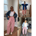 thumbnail image 5 of Lentta Women's Baggy Wide Leg Pants Casual Elastic Waisted Palazzo Harem Pants with Pockets, 5 of 8