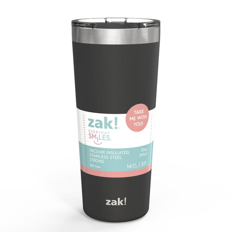 Zak Designs Latah 20 ounce Insulated Tumbler, Ebony - Walmart.com