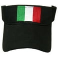 thumbnail image 2 of Italy Italian Flag Black Embroidered Visor Hat Cap (RUF), 2 of 4