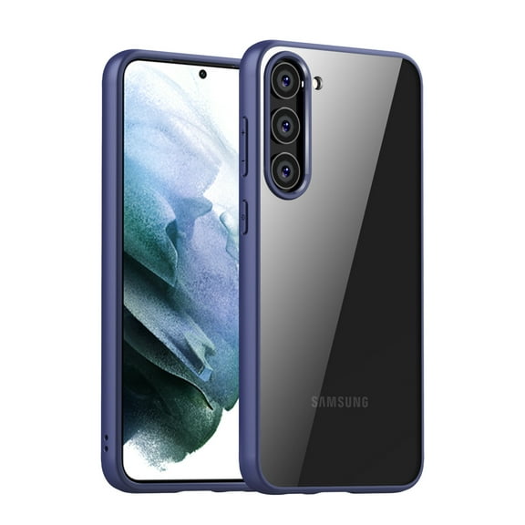 Nalacover Clear Case for Samsung Galaxy S23 Plus, Hybrid Rugged PC + Soft Silicone High-Transparency Non-Yellowing Anti-Scratches Shockproof Protection Cover for Samsung Galaxy S23 Plus,Blue