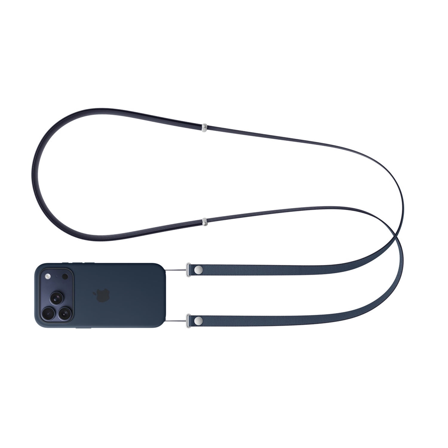 Phone Case Lanyard with Customizable Crossbody Fit - Navy Blue