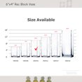 thumbnail image 3 of WGV Clear Rectangular Glass Block Vase - 6" Long x 10" Height, Good quality, Heavy Weighted Base - 1 Pc, 3 of 7