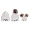 thumbnail image 1 of SUNSIOM Family Matching Beanie Hat, Soft Warm Embroidery Letters Winter Cap for Casual Daily, 1 of 4