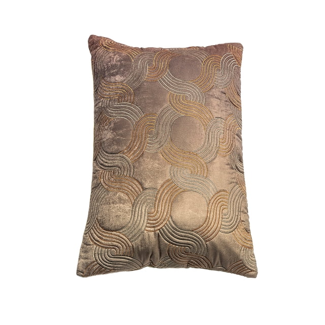 Cojin Rectangular Diseño Circular en Beige | Suave y Confortable | Distinguido y Practico Con Funda | 35x50 cm | Decoracion Hogar Versátil para Sala y Cama
