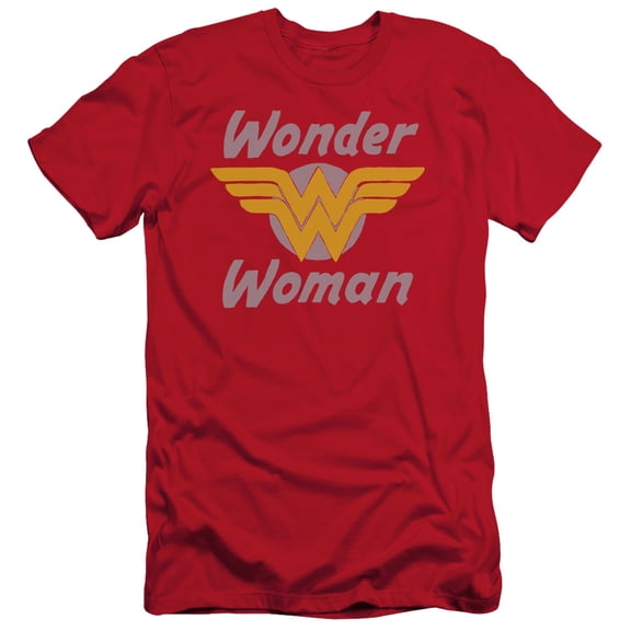 DC Comics Wonder Wings S/S Adult 30/1 T-Shirt Red