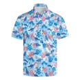 thumbnail image 2 of Mens Polo Shirt Printed Moisture Wicking T Shirt Summer Casual Short Sleeve Tee Sky Blue M, 2 of 4