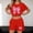 Red, variant on MAIHAN Outfits for Women Summer Outfits for Women 2026 Short Sleeve Tops Shorts Elastic Waist Shorts 2pcs Clothes Set Plus Size Travel Outfits for Women