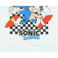 thumbnail image 4 of Sonic The Hedgehog T-Shirt Men's Blue Blur Checkerboard Design Adult Tee, 4 of 5