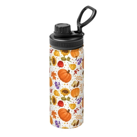

Goofa Autumn Plants Print 18oz Sports Insulated Kettle With Straw Water Bottle Sports Water Bottle For Running Hiking Cycling Climbing Mans Womans